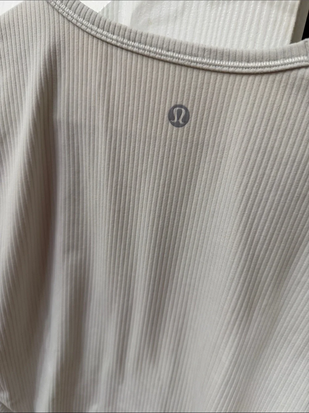 lululemon athletica Ribbed Short Sleeve Tee in Light Cream